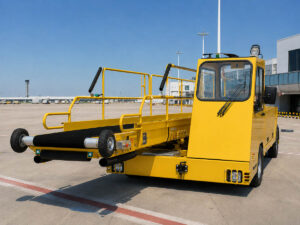 Belt loader, Pulley90Ce ready to be operated on ramp